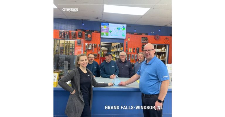 Graybar Canada’s Grand Falls-Windsor, NL Team Wins Graybar Canada Safety Award