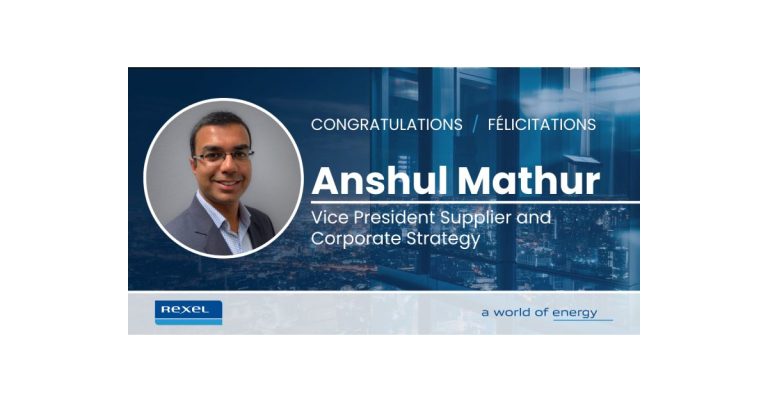 Anshul Mathur Appointed Vice President, Supplier and Corporate Strategy with Rexel Canada
