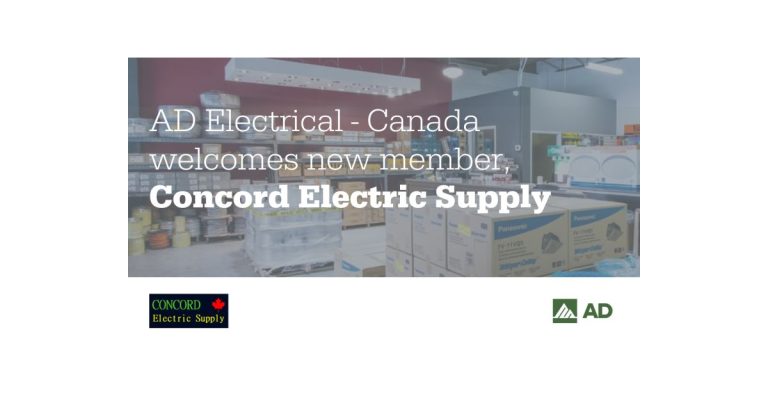 AD Electrical – Canada Welcomes Concord Electric Supply as a New Member