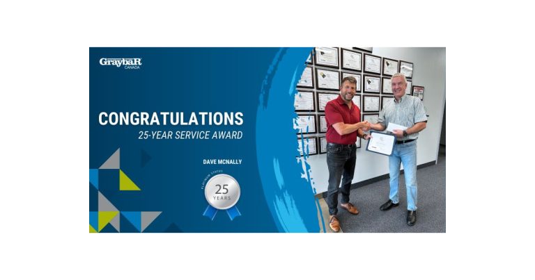 Graybar Canada Celebrates Dave McNally’s 25-Year Milestone