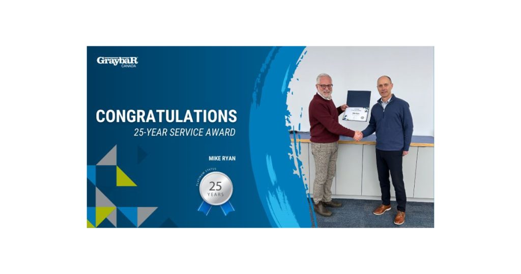 Graybar Canada Celebrates Mike Ryan's 25 Year Milestone