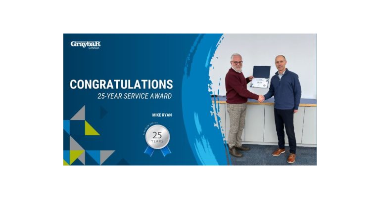 Graybar Canada Celebrates Mike Ryan’s 25 Year Milestone